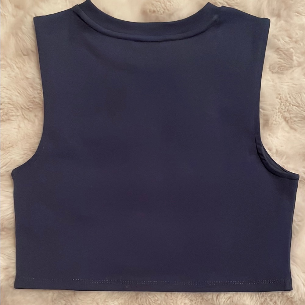 Forever 21 Blue Sleeveless Boxy Muscle Tee - Picture 3 of 3